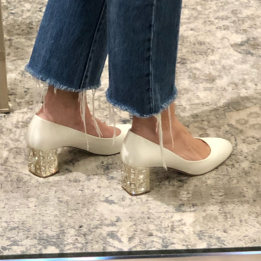 Harriet Wilde ivory silk satin Pump NWT